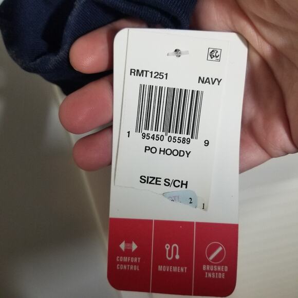 NWT Russell Athletic Men's Navy Blue PO Hoodie Sweatshirt - Picture 3 of 7